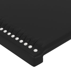 Kopfteil Schwarz 90x5x118/128 cm Kunstleder