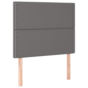 Kopfteil Grau 90x5x118/128 cm Kunstleder