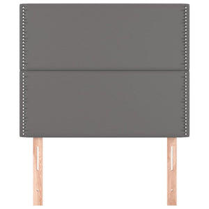 Kopfteil Grau 90x5x118/128 cm Kunstleder