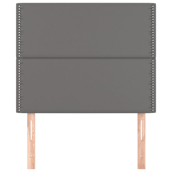 Kopfteil Grau 90x5x118/128 cm Kunstleder