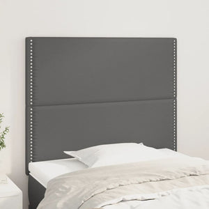 Kopfteil Grau 90x5x118/128 cm Kunstleder