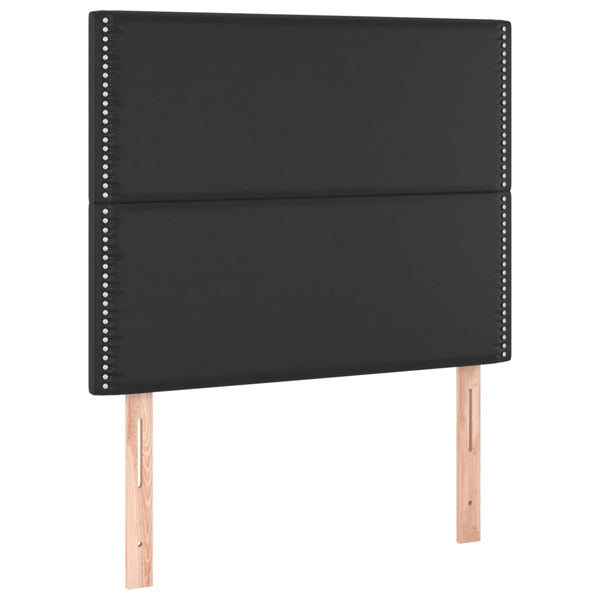 Kopfteil Schwarz 100x5x118/128 cm Kunstleder