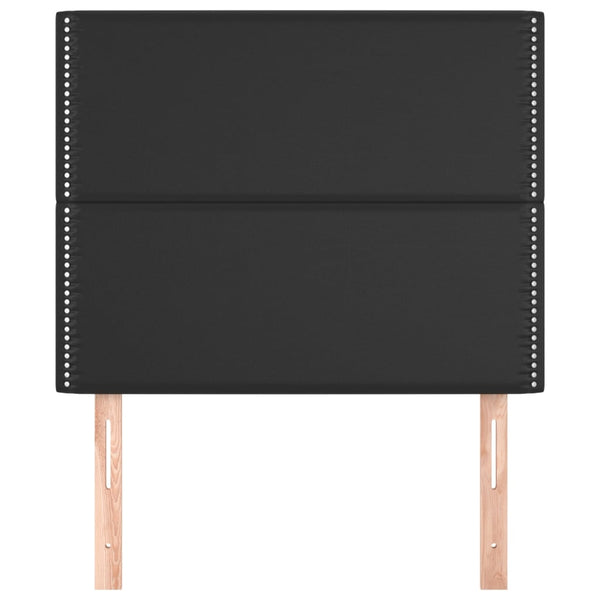 Kopfteil Schwarz 100x5x118/128 cm Kunstleder