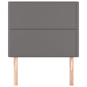 Kopfteil Grau 100x5x118/128 cm Kunstleder