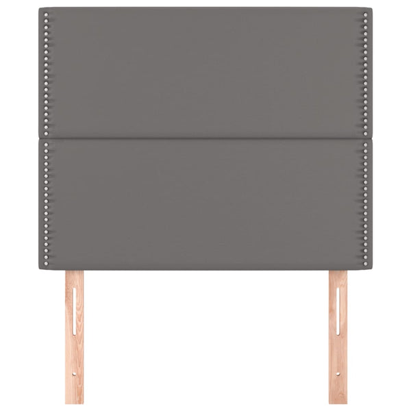 Kopfteil Grau 100x5x118/128 cm Kunstleder