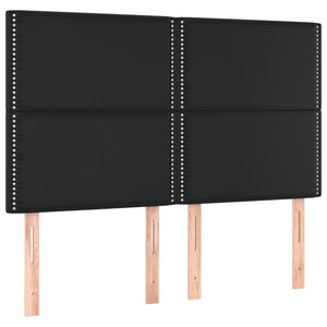 Kopfteil Schwarz 144x5x118/128 cm Kunstleder