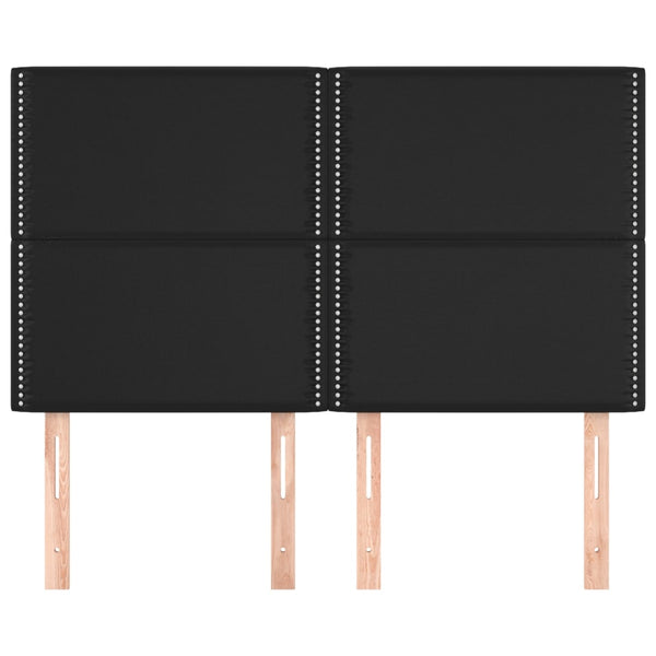 Kopfteil Schwarz 144x5x118/128 cm Kunstleder
