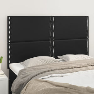 Kopfteil Schwarz 144x5x118/128 cm Kunstleder