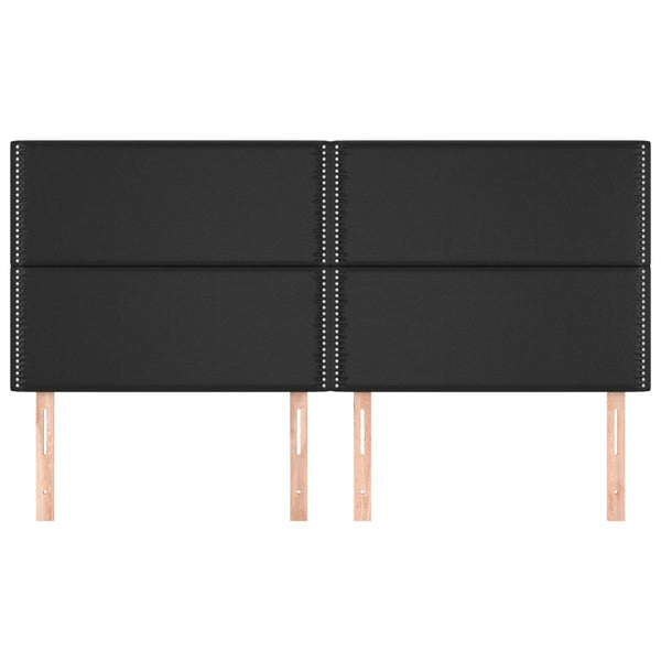 Kopfteil Schwarz 180x5x118/128 cm Kunstleder