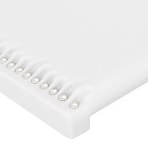 Kopfteil Weiß 200x5x118/128 cm Kunstleder