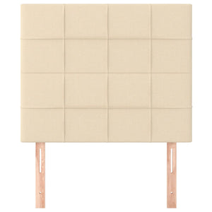Kopfteil Creme 80x5x118/128 cm Stoff