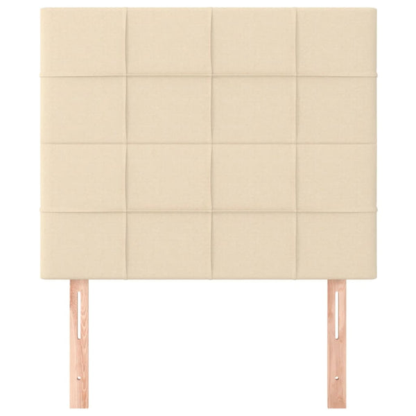 Kopfteil Creme 80x5x118/128 cm Stoff