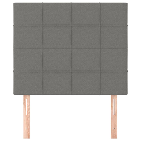 Kopfteil Dunkelgrau 90 x 5 x 118/128 cm Stoff