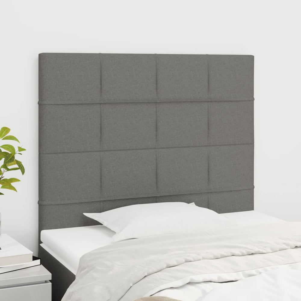 Kopfteil Dunkelgrau 90 x 5 x 118/128 cm Stoff