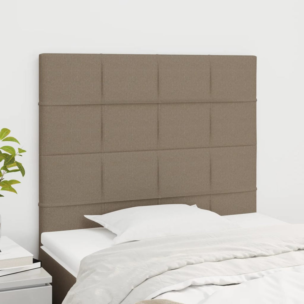 Kopfteil Taupe 90x5x118/128 cm Stoff