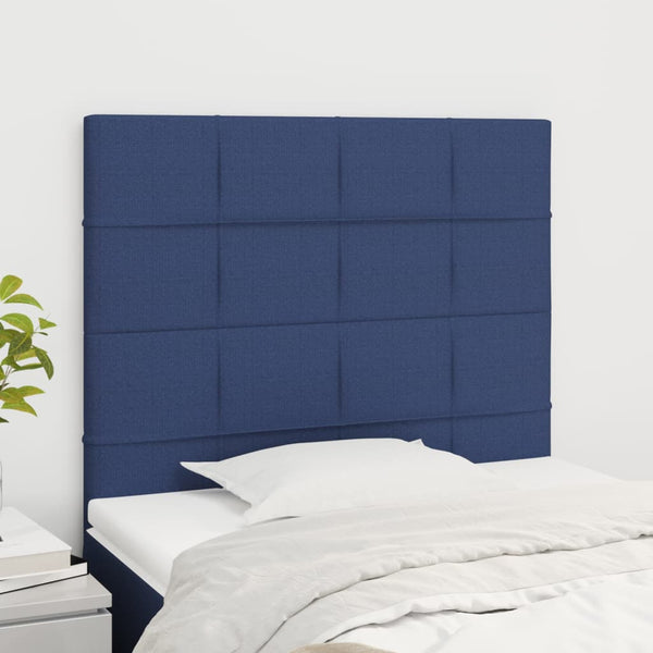Kopfteil Blau 90x5x118/128 cm Stoff