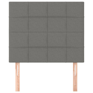 Kopfteil Dunkelgrau 100 x 5 x 118/128 cm Stoff