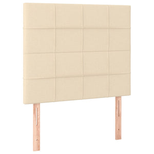 Kopfteil Creme 100x5x118/128 cm Stoff