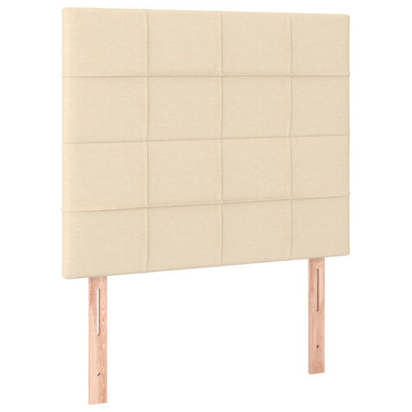 Kopfteil Creme 100x5x118/128 cm Stoff