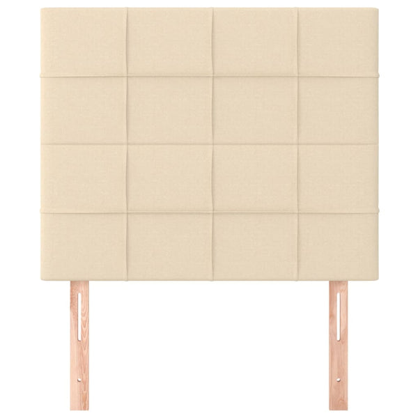 Kopfteil Creme 100x5x118/128 cm Stoff