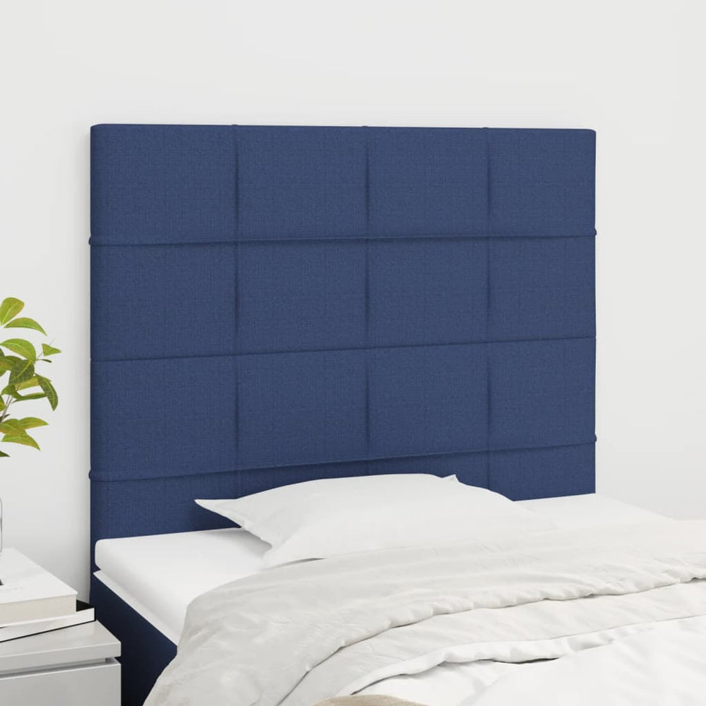 Kopfteil Blau 100 x 5 x 118/128 cm Stoff