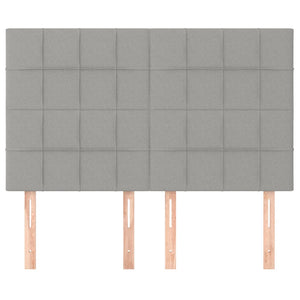 Kopfteil Hellgrau 144x5x118/128 cm Stoff