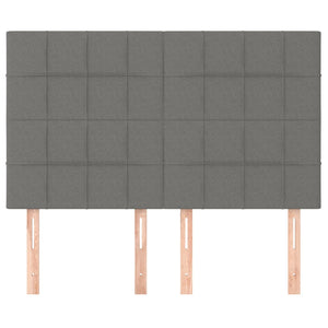 Kopfteil Dunkelgrau 144 x 5 x 118/128 cm Stoff