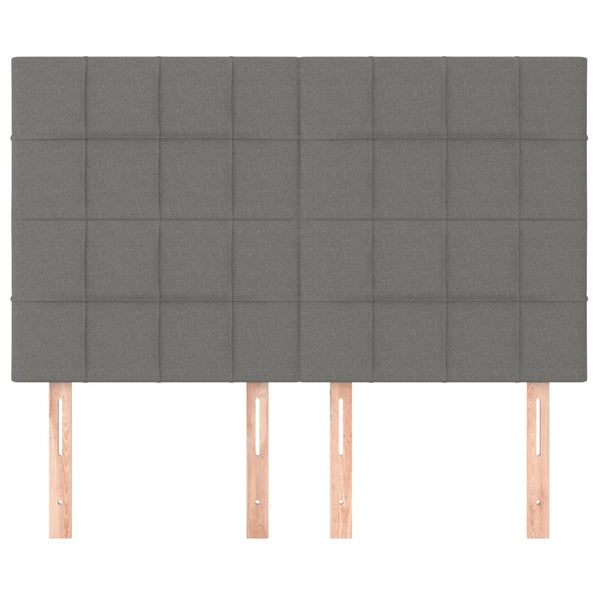 Kopfteil Dunkelgrau 144 x 5 x 118/128 cm Stoff
