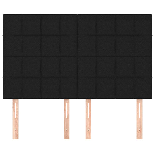 Kopfteil Schwarz 144x5x118/128 cm Stoff