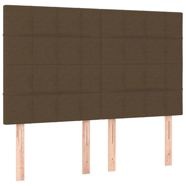 Kopfteil Dunkelbraun 144x5x118/128 cm Stoff