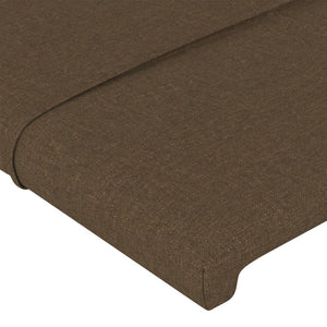Kopfteil Dunkelbraun 144x5x118/128 cm Stoff