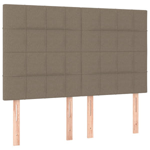 Kopfteil Taupe 144x5x118/128 cm Stoff