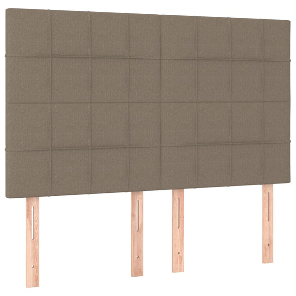 Kopfteil Taupe 144x5x118/128 cm Stoff