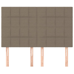 Kopfteil Taupe 144x5x118/128 cm Stoff