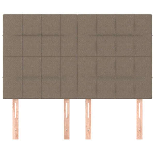 Kopfteil Taupe 144x5x118/128 cm Stoff
