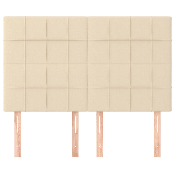 Kopfteil Creme 144x5x118/128 cm Stoff