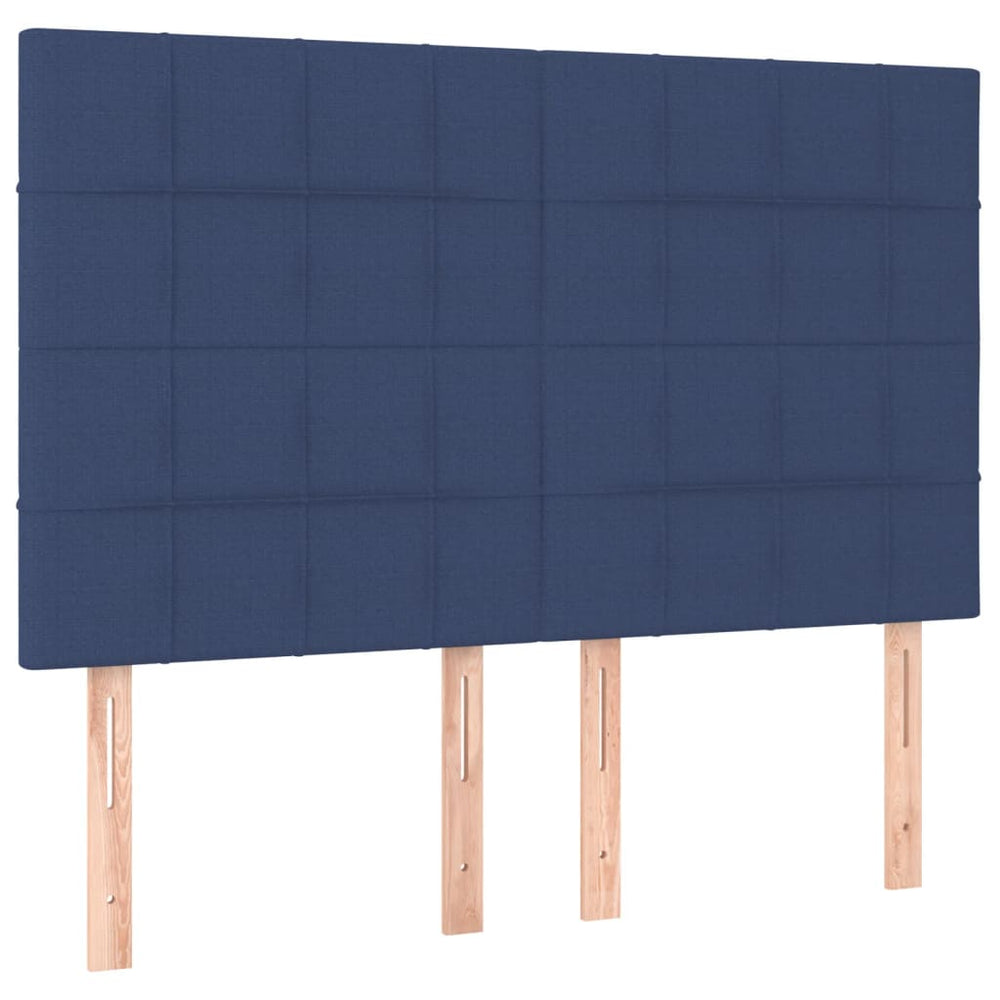 Kopfteil Blau 144x5x118/128 cm Stoff