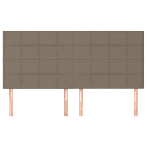 Kopfteil Taupe 160x5x118/128 cm Stoff