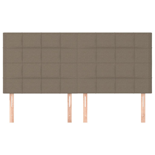 Kopfteil Taupe 160x5x118/128 cm Stoff
