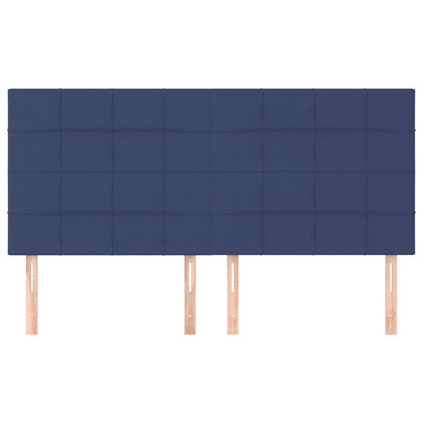 Kopfteil Blau 160x5x118/128 cm Stoff