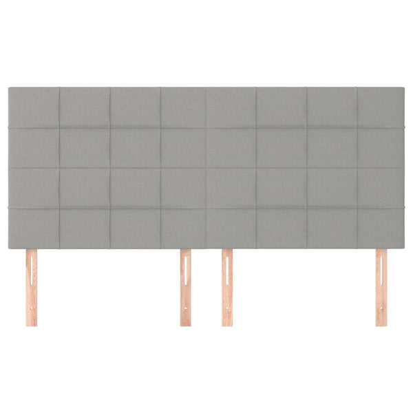 Kopfteil Hellgrau 180 x 5 x 118/128 cm Stoff