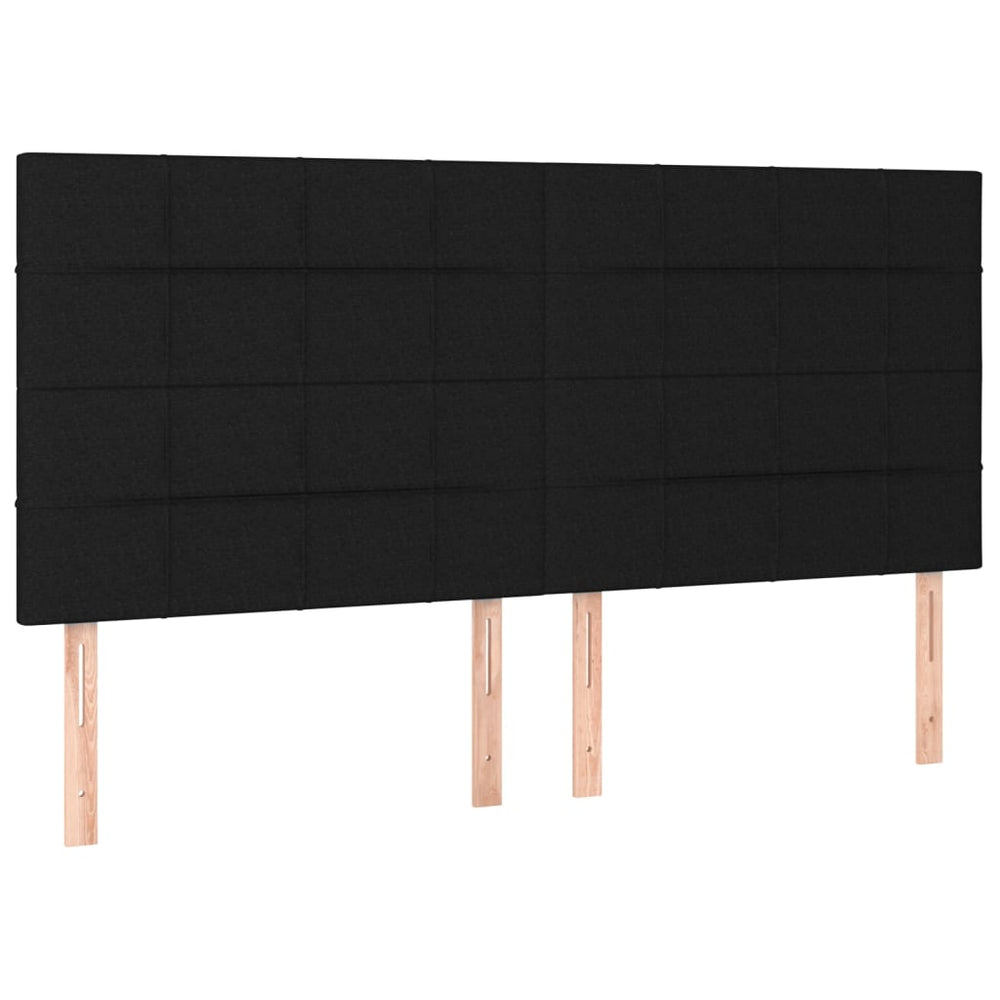 Kopfteil Schwarz 180 x 5 x 118/128 cm Stoff
