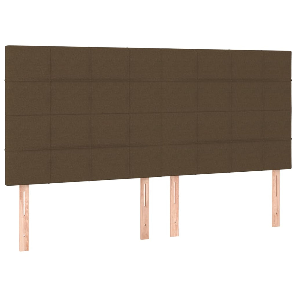 Kopfteil Dunkelbraun 180x5x118/128 cm Stoff