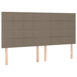 Kopfteil Taupe 180x5x118/128 cm Stoff