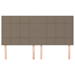 Kopfteil Taupe 180x5x118/128 cm Stoff