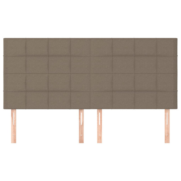 Kopfteil Taupe 180x5x118/128 cm Stoff