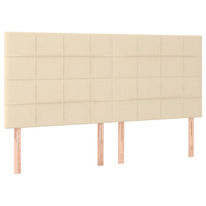 Kopfteil Creme 180x5x118/128 cm Stoff
