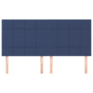 Kopfteil Blau 180x5x118/128 cm Stoff