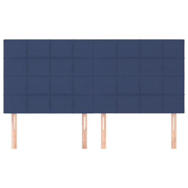Kopfteil Blau 180x5x118/128 cm Stoff
