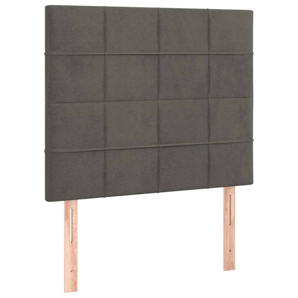 Kopfteil Dunkelgrau 80 x 5 x 118/128 cm Samt